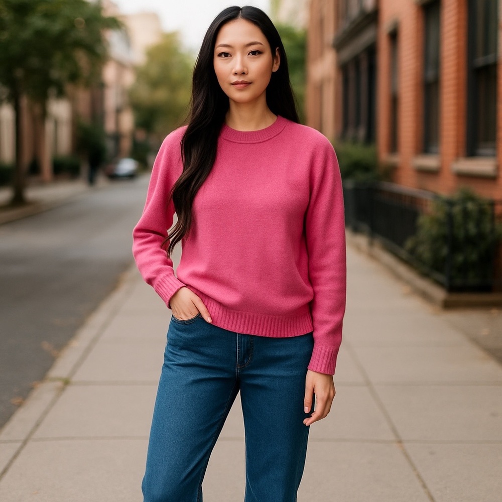 💕100% Lambs 🐑 Wool J. Crew Cable knit Pink Pullover 💕🥰  FREE WITH 50$ …